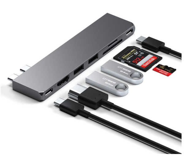 Satechi Pro Hub Slim (2xUSB-C, 2xUSB-A, HDMI, SD) (space gray) ST-HUCPHSM - 1210846 - zdjęcie 4